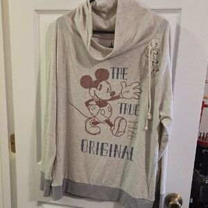 Disney Parks Cream Pullover with Castle Logo